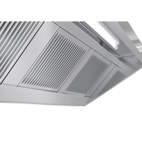 Hotte de plafond professionnelle dynamique 160x130 cm (Moteur intégré)