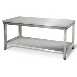 Table inox 200cm sans rebord