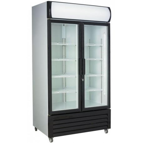 Vitrine réfrigérée pour produits frais en 2 portes - Capacité 750 Litres