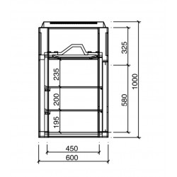 Vitrine réfrigérée de buffet 350L - 140cm