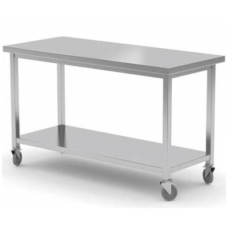 Table inox 100cm sans rebord