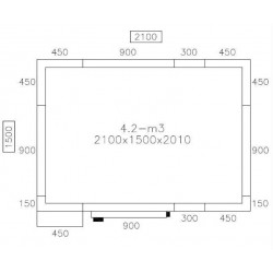 Chambre froide négative 120x120cm