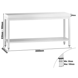 Table en inox avec étagère...